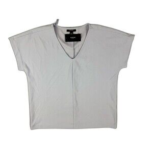 Alfani Size M Petite Womens Top Lilac Cap Sleeve V Neck